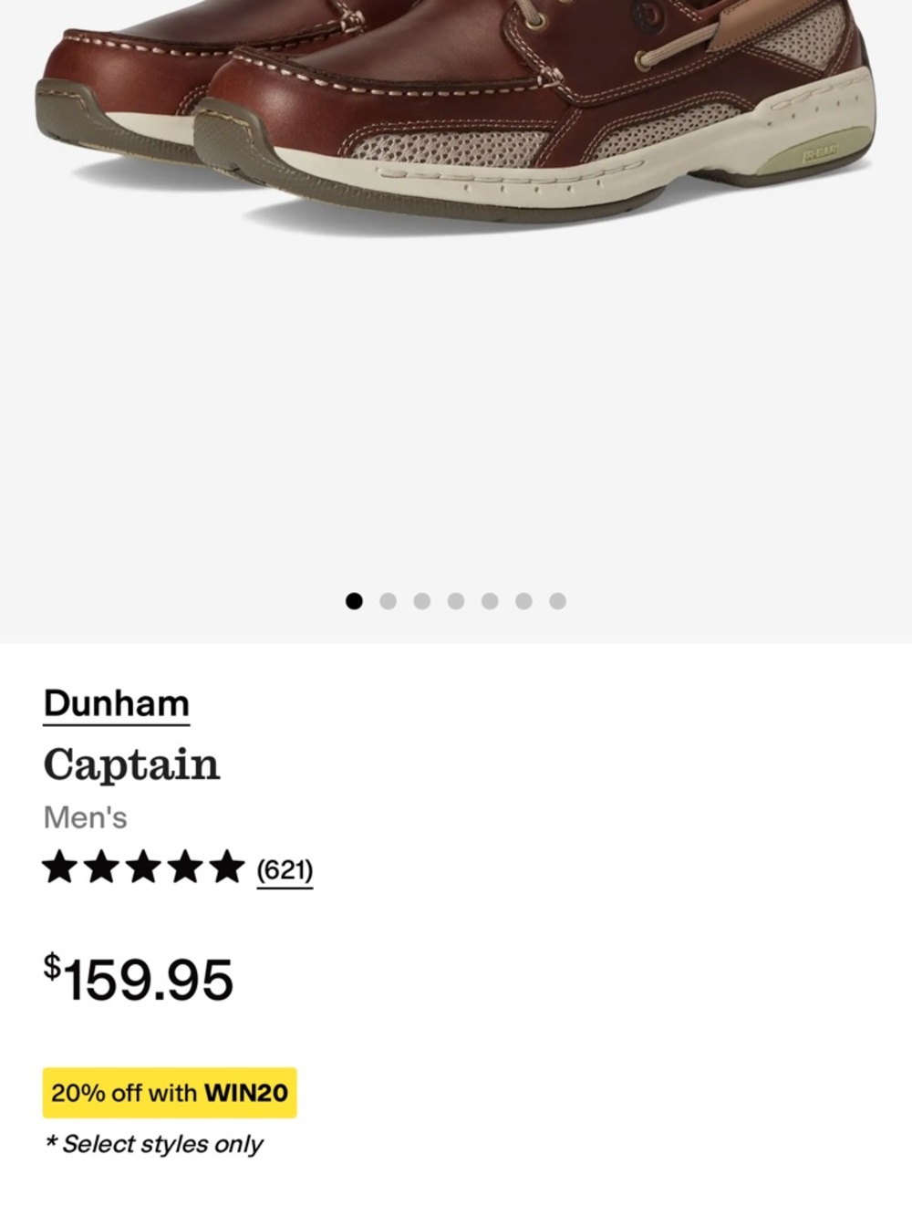 Dunham Captain Men's Brown Leather Boat Shoes